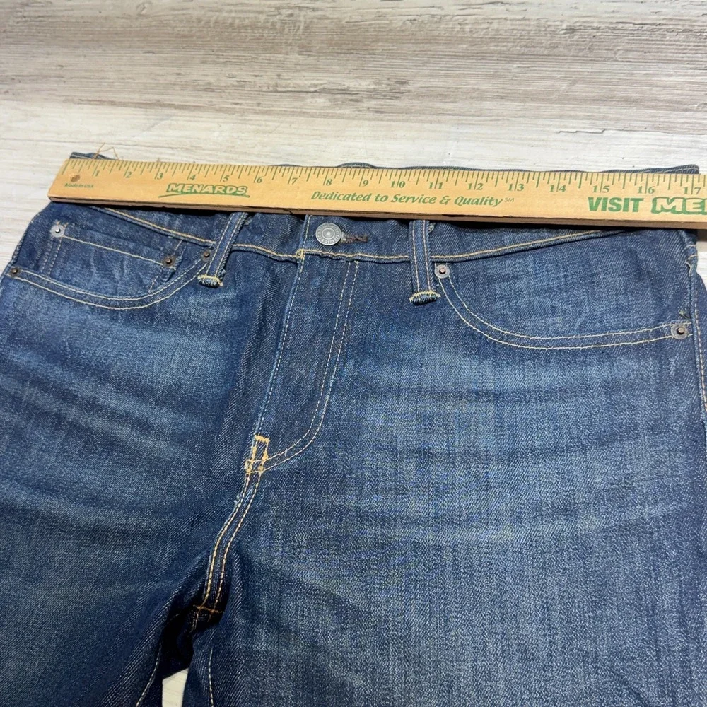 Levi's Straight Blue Denim Jeans White Oak Cone Made in USA 500 Series 34x32 Zip